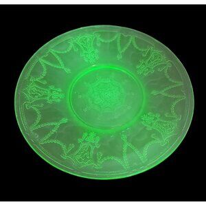 Anchor Hocking Uranium Green Glass Plate